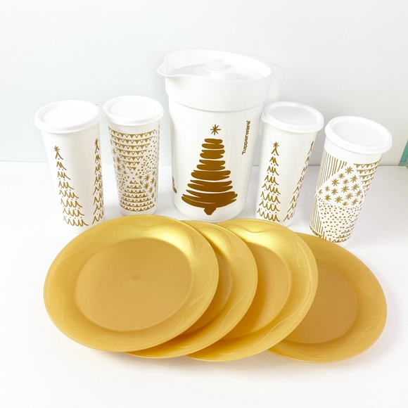 New!! Tupperware tree tidings serving set - Picture 3 of 4